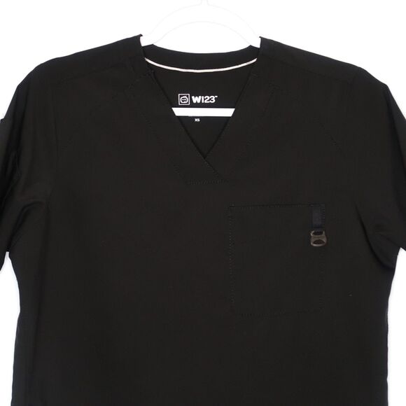 Wonder Wink W123 Womens Scrub Top Size XS Black Nursing Medical - Picture 5 of 9